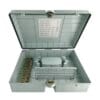 96 cores ftth fiber splice box outdoor pole mount with metal sheet and steel bands, 2x32 splitter cassette or 1x64 mini splitter can be use