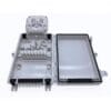 16 ports access terminal box for ftth network, 4 port for main cable go straightly through the box