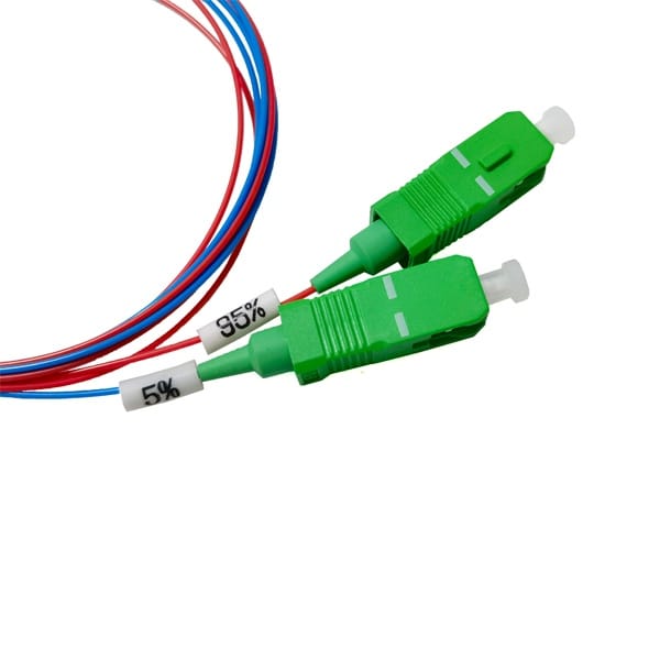 fbt optical fiber coupler 1×2 5%:95% single window 1310nm 9/125um g657a1 single mode