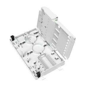 new 8 cores fiber splice box outdoor wall mounting for distribut feeder cable to drop cable in fttx