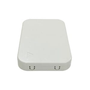 1 port termination box fiber optic, sc adapter with flange, wall mounted white