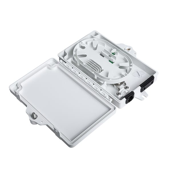 2 port sc ofc termination box, outdoor fiber splice box wall mount with splice tray