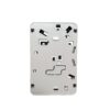 fiber optic wall mount termination box white plastic, sc port, long size, sleeve holder