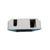 fiber optic wall mount termination box white plastic, sc port, long size, sleeve holder