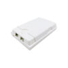 2 port plastic optical fiber outlet box with sc adapters and pigtails, white, wall mounted