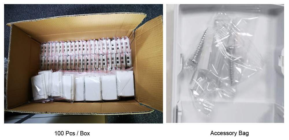 ftb102h detail 03 2 port plastic optical fiber outlet box with sc adapters and pigtails, white, wall mounted