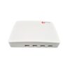 ftth termination box for fiber optic cable 4 cores white, gray color, front distribution, with splice tray, laser mark