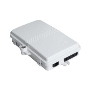 indoor outdoor fibre termination unit, high impact plastic, wateproof with splice tray for fiber splitters, fast connnector and drop cable installation