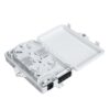 indoor outdoor fibre termination unit, high impact plastic, wateproof with splice tray for fiber splitters, fast connnector and drop cable installation