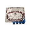 indoor network terminal box fiber optic 4 cores, rotate splice tray, sc simplex adapter, shutter adapter optional