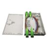 ftth otb optical termination box, cable go straight for splicing, 4 sc adpater, plastic abs, splice sleeve holder.