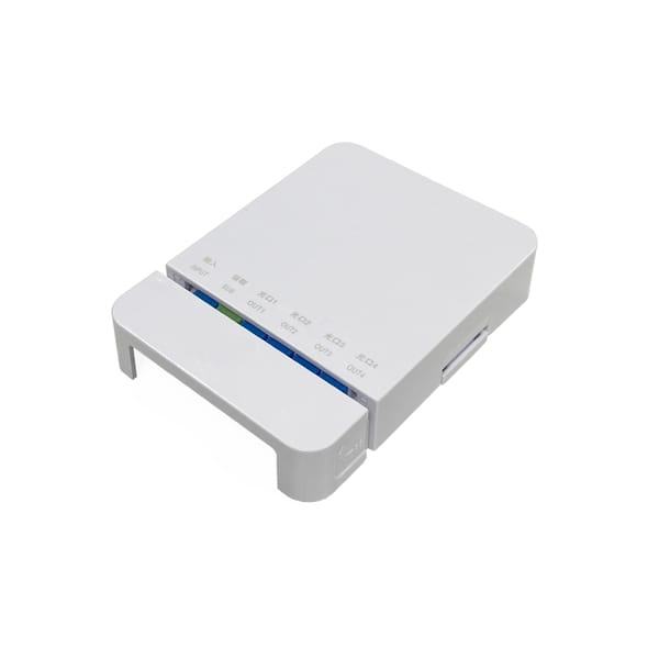 6 port optical fiber cable termination box wall mounted with 1x5 mini plc splitter sc connectors
