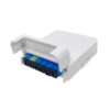 6 port optical fiber cable termination box wall mounted with 1x5 mini plc splitter sc connectors