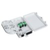 6 port fiber optic box indoor outdoor wall mounted for ftth fiber access terminal use,splice tray, abs material, 1x4 splitter