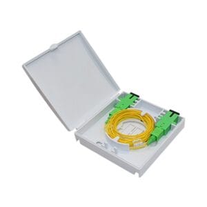 ftth wall outlet 2 cores, left right open, ul94 v0 material, white color