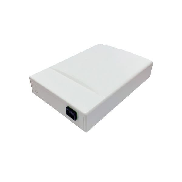 ftb86d 1 fiber optic wall outlet, slide open cover, no screws, 2mm 3mm or 2x3mm drop cable exit