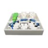 1 core fiber wall outlet, 2 rj45 modules for cat5e, cat6, indoor mounting on wall