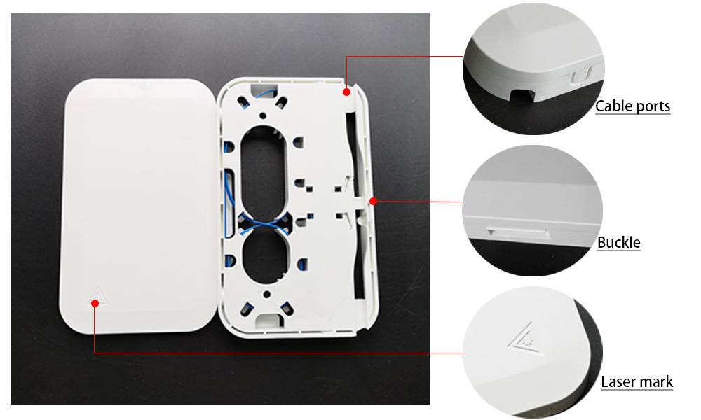 ABS Fiber Optic Outlet Box 1 Core SC Adapter, Back Mid Span Cable Go Through, Buttom Cable Entrance ftb86h details fiber optic outlet box 1core sc adapter internal, back mid span cable go through, buttom cable entrance