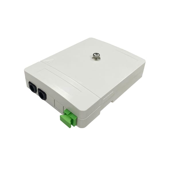 ftb86ms 1 ftth optical wall outlet, 3 cable port with rubber seal, 2 sc adapters, 1 screw lock