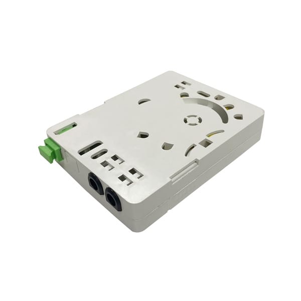 ftb86ms 3 ftth optical wall outlet, 3 cable port with rubber seal, 2 sc adapters, 1 screw lock