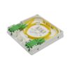 ftth outlet 2 port sc,front cable entrance and exit, indoor ip45 wall mounted, white plastic