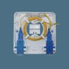 2 cores ftth distribution box for indoor fibe r optic drop cable 3mm, 2x3mm. 2 sleeve slots, 2 sc adapters, 2 blocks,cable enter box from bottom hole