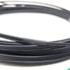 flat patch cord ftth pre connector lc apc, self supporting cable 2*5mm g657a2 with 1.2mm messenger wire steel / frp or stranded wire, lszh low friction, black