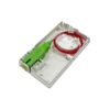 fttx box 1 sc port with shutter, indoor wall mounted, mini ftth outlet, white os2 apc green lszh