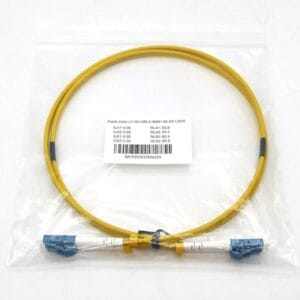 patch panel use lc lc single mode fiber patch cord 9/125um yellow duplex, zip cord with heat shrink protector, 3mm g.652d pvc
