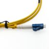 patch panel use lc lc single mode fiber patch cord 9/125um yellow duplex, zip cord with heat shrink protector, 3mm g.652d pvc