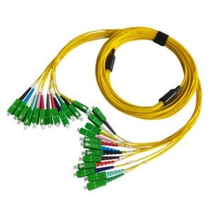 mini 12 core single mode fiber optic cable pre connectorized sc apc connectors both sides 2.0mm g657a2 lszh, colorful boot