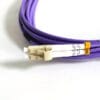 100g data center lc lc multimode patch cord om4 gigabit 50/125um g.651 fiber, violet pvc 3mm truck cable
