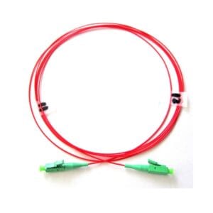 pm patch cord lc lc single mode, 1550nm pm1550 fiber length 5.0m,0.3db insertion loss,60db rl, slow axis to the key alignment, with 0.9mm loose tube red, 500mw optical power