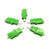 lc apc adapter duplex, sc footprint welding body, w/o flange, single mode apc green, metal clip