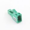 lc apc attenuator with two wings, ceramic ferrule angel 8°, apc green, with flag cap