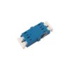 fiber cable adapter lc duplex with bowback sm blue os2 os1 9/125um, w/o mounting ears, white caps