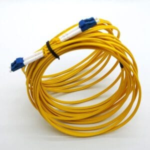 20km transmission lc to lc patch cord single mode duplex yellow 3mm 3 meter g657a1 lszh, il 0.2db
