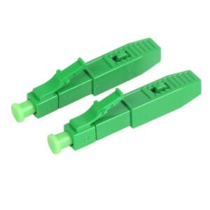 lc fast connector fo for 0.9mm single mode fiber pigtails, apc gree, upc blue, 1pc/bag