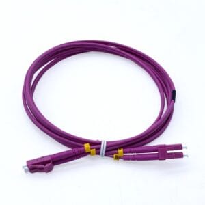 40g short lc lc multimode fiber patch cord om4 10gb rose red color g.651 lszh 3.0mm 5m,rl>35db, il<0.3db