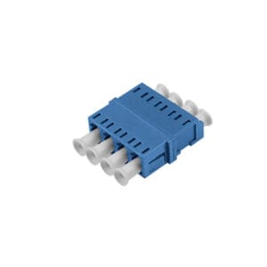 lc/upc quad adapter fiber optic, blue, il<0.2db, 1000 times mating, 4 cores, asymmetrical type