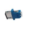 shutter adapter lc upc simplex single mode ,with metal cover, blue, 1.25mm ceramic ferrule, with flange, 50pcs/box