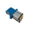 shutter adapter lc upc simplex single mode ,with metal cover, blue, 1.25mm ceramic ferrule, with flange, 50pcs/box