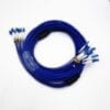 8 core armored fiber optic patch cable lc upc lc upc singlemode g.652d pvc blue sheath, 15 mts