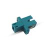 plastic ftth adapter sc to lc coupler, single mode, apc green, simplex with a steel clip