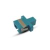 plastic ftth adapter sc to lc coupler, single mode, apc green, simplex with a steel clip