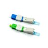 ftth fiber access sc upc fast connector lx16 for 2x3mm, 2x1.6mm, 3mm, 2mm cable with flat clamps at boot, 0.5db loss