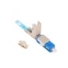 ftth fiber access sc upc fast connector lx16 for 2x3mm, 2x1.6mm, 3mm, 2mm cable with flat clamps at boot, 0.5db loss