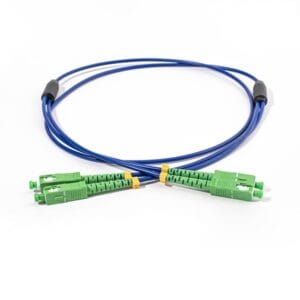 armored fiber jumper sc/apc sc/apc duplex sm g657b3 lszh, 3.0mm blue 1 meter