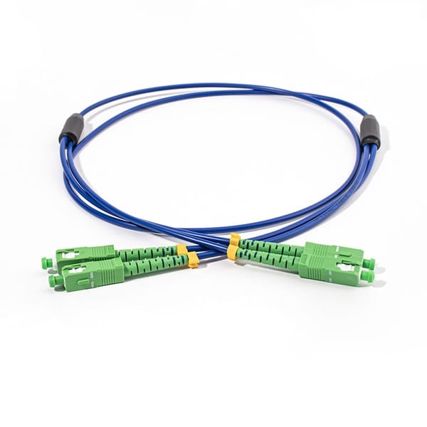 armored fiber jumper sc/apc sc/apc duplex sm g657b3 lszh, 3.0mm blue 1 meter
