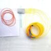 pon splitter 2x8 with ribbon bare fiber 250um, input and output 1.5m, custom fiber coating yellow, red, blue